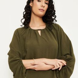 max Keyhole Neck Puff Sleeve Top-image-68