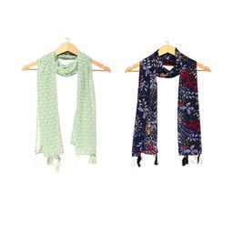 StoleVilla Multicoloured Floral Chiffon Stoles-image-40