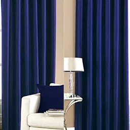 152 cm (5 ft) Polyester Semi Transparent Window Curtain (Pack Of 4) (Solid, Navy Blue)-image-38