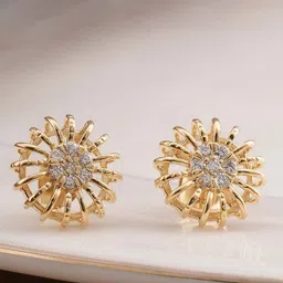 PALMONAS Women Gold Earrings Diamond-43