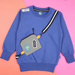 V-Mart Boys Graphic Printed Pullover Sweatshirt With Bag Applique-picture-22