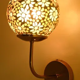 SOMIL Red & White Printed Glass Decorative Wall Light-image-85