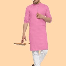 ANUJ FASHION Men Cotton Solid Straight Kurta-picture-23