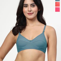 LILY Anpas Women Pack Of 3 Seamed Non Padded Full Coverage Bra-picture-25