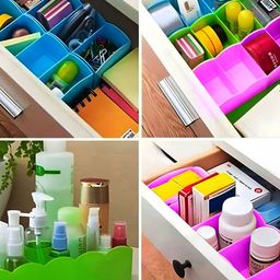 Kuber Industries Pink & Green 3 Pieces Regular Drawer Organisers image 4
