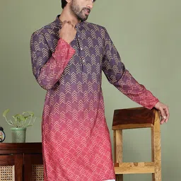 Anouk Men Geometric Printed Sequinned Kurta image 4