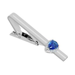 Curren Men's Silver Zircon Studded Tie Pin Statement Brooch-image-97