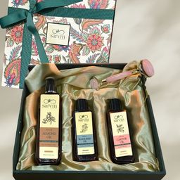 Sarvm Naturals Set Of 4 Almond Oil, Blackseed & Castor Oil With Facial Roller-57