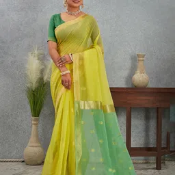 AMRUTKALA SAREES Floral Woven Design Zari Banarasi Saree-image-33