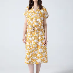 IDK Floral Floral Printed Shirt Midi Dress-picture-0