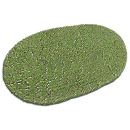 Kuber Industries Green Oval DoorMat image 4