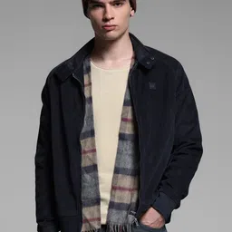 Jack & Jones Men Acrylic Open Front Jacket with Patchwork-image-46