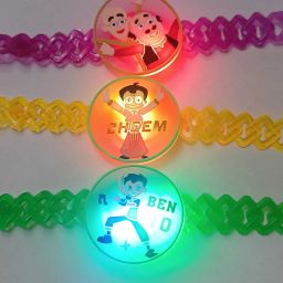 Kids Glow-in-the-Dark LED Cartoon Rakhi Combo – Pack of 3 Assorted Rakhi Set-image-59