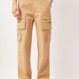 British Club Men Relaxed Low-Rise Cotton Cargos Trousers-picture-39