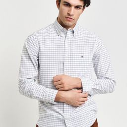 GANT Men Button-Down Collar Checked Cotton Casual Shirt-image-71