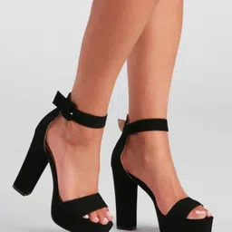 Baespice Suede Party Block Sandals-9