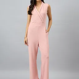 COLOR CAPITAL Women Solid V-Neck Basic Jumpsuit-picture-11