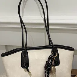 LULU & SKY PU Shopper Shoulder Bag with Bow Detail-28