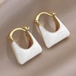 CIKIT Contemporary Enamelled Hoop Earrings-image-85
