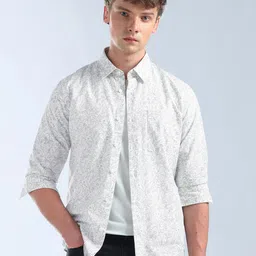 Flying Machine Men Classic Floral Opaque Printed Casual Shirt-image-64