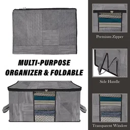 Kuber Industries Grey Set of 2 Regular Swab Storage Organisers image 4