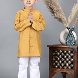 Polka Tots Boys Pure Cotton Straight Kurta with Pyjama-picture-12