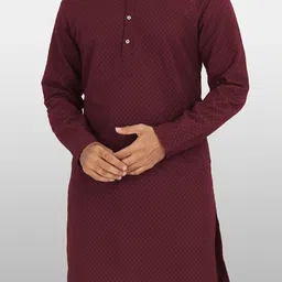 VeBNoR Men Chikankari Dobby Kurta-image-39