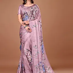 Avyay Creation Floral Printed Georgette Saree-image-65