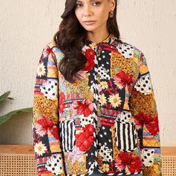 Uptownie Reversible Cotton Quilted Jacket-image-57