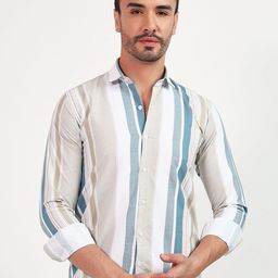 YOUTH FIRST Men Premium Opaque Striped Casual Shirt-image-65
