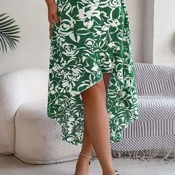 HERE&NOW Printed Flared Midi Skirts-picture-18