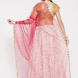 Clora Creation Polka Dots Mirror Work Embroidered Dupatta image 3
