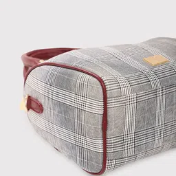 Caprese Checked Structured Handheld Bag image 4