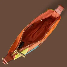 Accessorize Colourblocked Structured Shoulder Bag with Tasselled image 4