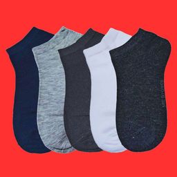 MJE Men Pack Of 5 Anti-Odour Ankle Length Socks-image-112