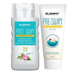 Elemnt Sports Science Pre Swim Lotion-100ml & Post Swim Shower Gel Combo-250ml-30