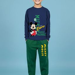 YK Disney Boys Mickey & Friends Graphic Printed T-shirt With Trackpant-picture-39