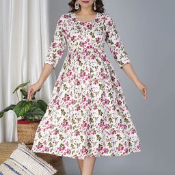 TANISHA Floral Print Maternity Fit & Flare Dress-image-90