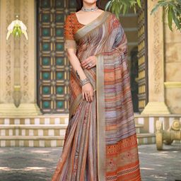 Anouk Rustic Ethnic Motifs Digital Printed Zari Saree-42