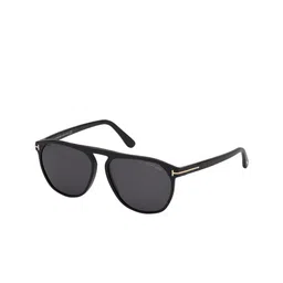 Tom Ford Men Grey Lens & Black Round Sunglasses with-picture-45
