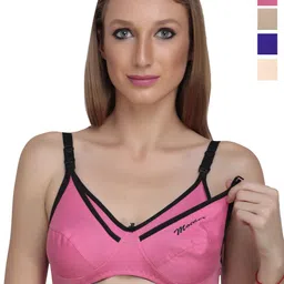Liigne Women Pack of 4 Solid Full Coverage Non Padded Non-Wired Regular Maternity Bra-picture-11