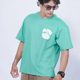 Fans Army Men Typography Printed Round Neck Cotton Oversized T-shirt-85