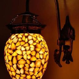 SOMIL Gold Glass Cylinder Printed Wall Lamps-image-39