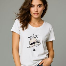 GRACE & JACK Graphic Printed Round Neck Applique Cotton Oversized Fit T-shirt-image-38