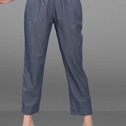 BABRU Women Striped Relaxed Fit Trousers-picture-34