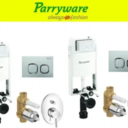 Half Frame Concealed Cistern, with divater body upper part set of 2 pic 282 Dual Flush Tank-17