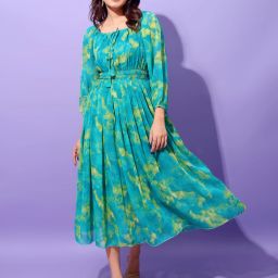 Women Fit and Flare Multicolor Maxi/Full Length Dress-image-107