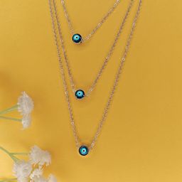 NVR Girls Silver-Plated Layered Chain-82