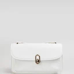 max Women Solid Structured Sling Bag-10