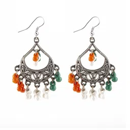 Creative Frogs Silver-Plated Alloy Jhumkas-image-40